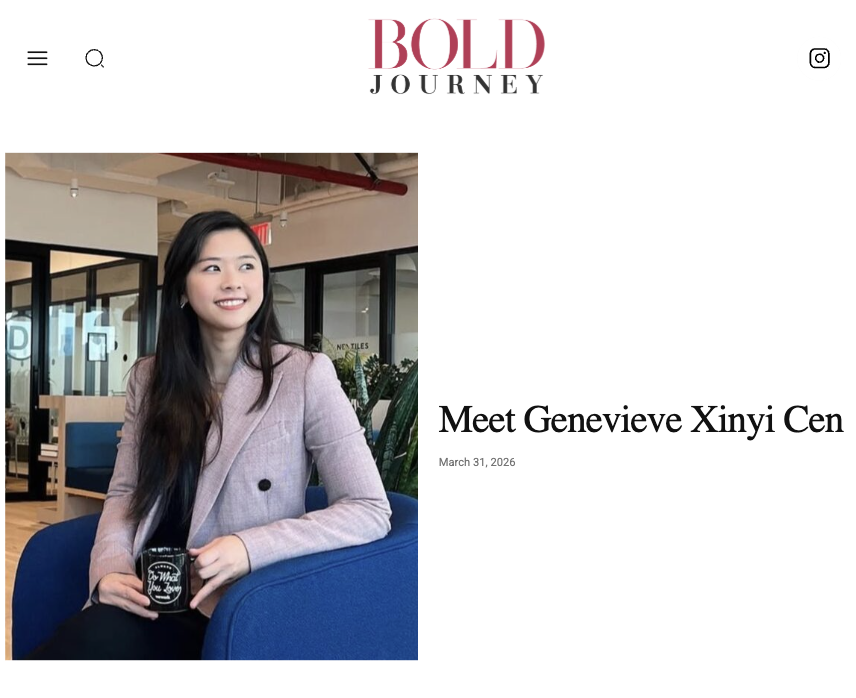 Bold Journey feature with Genevieve Cen