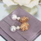 Diva S925 Silver Baroque Earrings w. Golden Rose & Pearls | Vintage InspiredEarrings_Gold_White_back_to_school_christmas