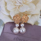 Diva S925 Silver Baroque Earrings w. Golden Rose & Pearls | Vintage InspiredEarrings_Gold_White_back_to_school_christmas
