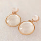 Eleanor 14K Gold White Opal Earrings, Victorian Design | Minimalist ChicEarrings_Round_Gold_14k Gold_antique_accessory