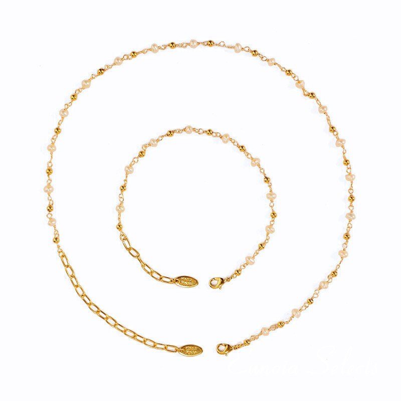 Harper Floating Pearls Bracelets, Gold Chain Vintage Gold Chain | Minimalist ChicNecklaces_Necklace & Bracelet_Gold_aesthetic_necklace_audrey_hepburn