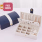 Jewelry Organizer PU Leather Case for Travel and Daily Storage | The Beauty InsideJewelry Organizers_Navy Blue__accessory_case_bridesmaid_proposal