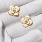 Kelly S925 Silver Earrings, Elegant White & Gold Rose | Vintage InspiredEarrings_Gold_White_elegant_pearl_floral_earrings