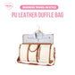 LUXE PU Leather Business Trip Duffle Bag for Sleek & Stylish Travel with Shirt HangerTravel Duffle Bags_White__Backpacks_gym bags