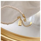 Nora S925 Silver Baroque Bracelet w. Pearl + Gold Beads Chain | Minimalist ChicBracelets_Pearl Chain Only_Gold_dainty_bracelet_engraved_bracelet