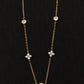 Sophie S925 Silver Necklace w. Lucky Clover Charms Dainty Gem Jewels | Sparkle ShineNecklaces_Rose Gold_White_bling_accessories_clover_necklace