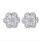 Wedding Earrings Cherry Blossom Petals Design Cubic Zirconia Stone Stud Earrings For Bride or Bridesmaid | Bridal Jewelry Collection___bridal_accessory_bridal_earring