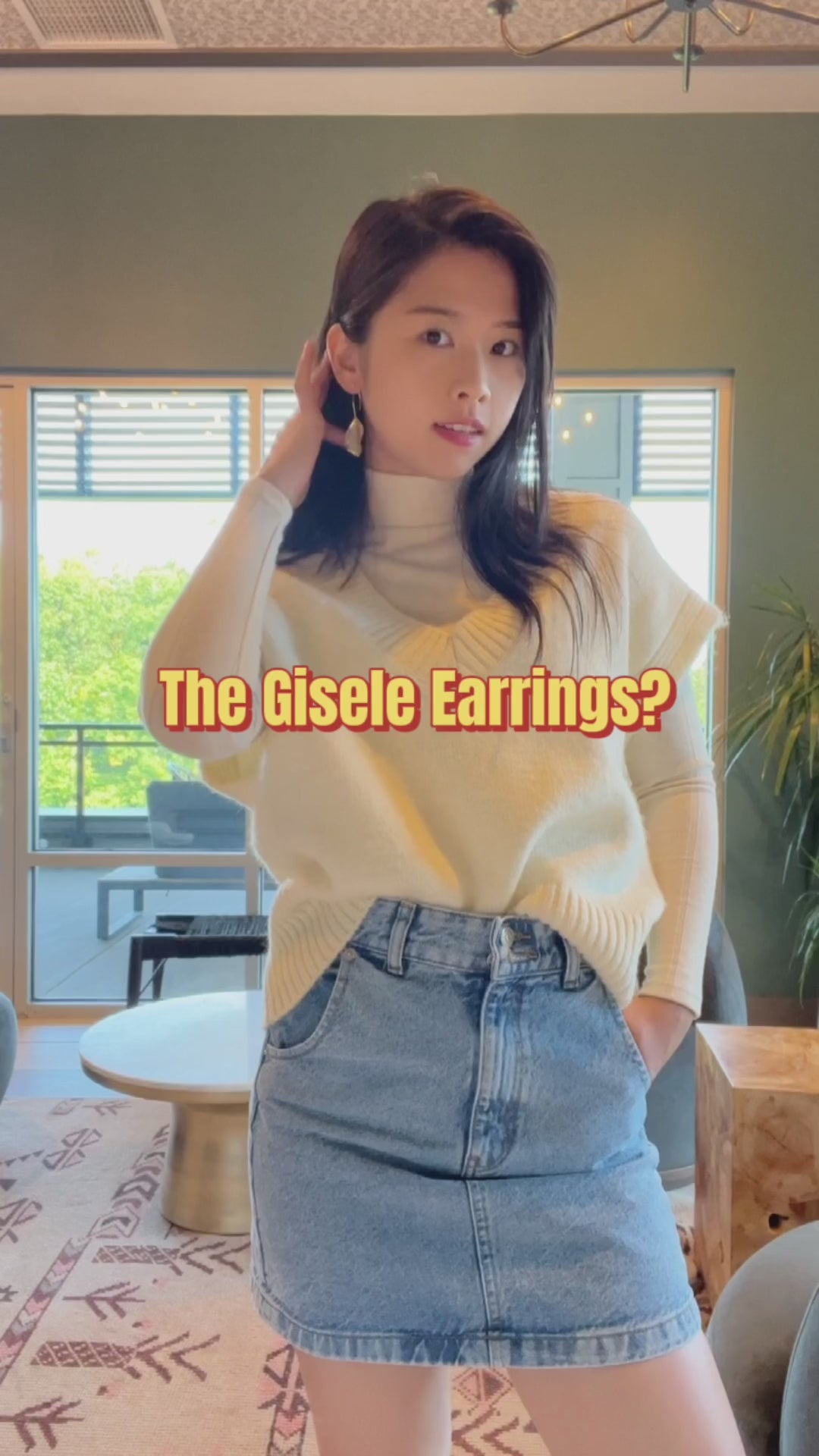 Gold Pearl Earrings for Fall Outfit 