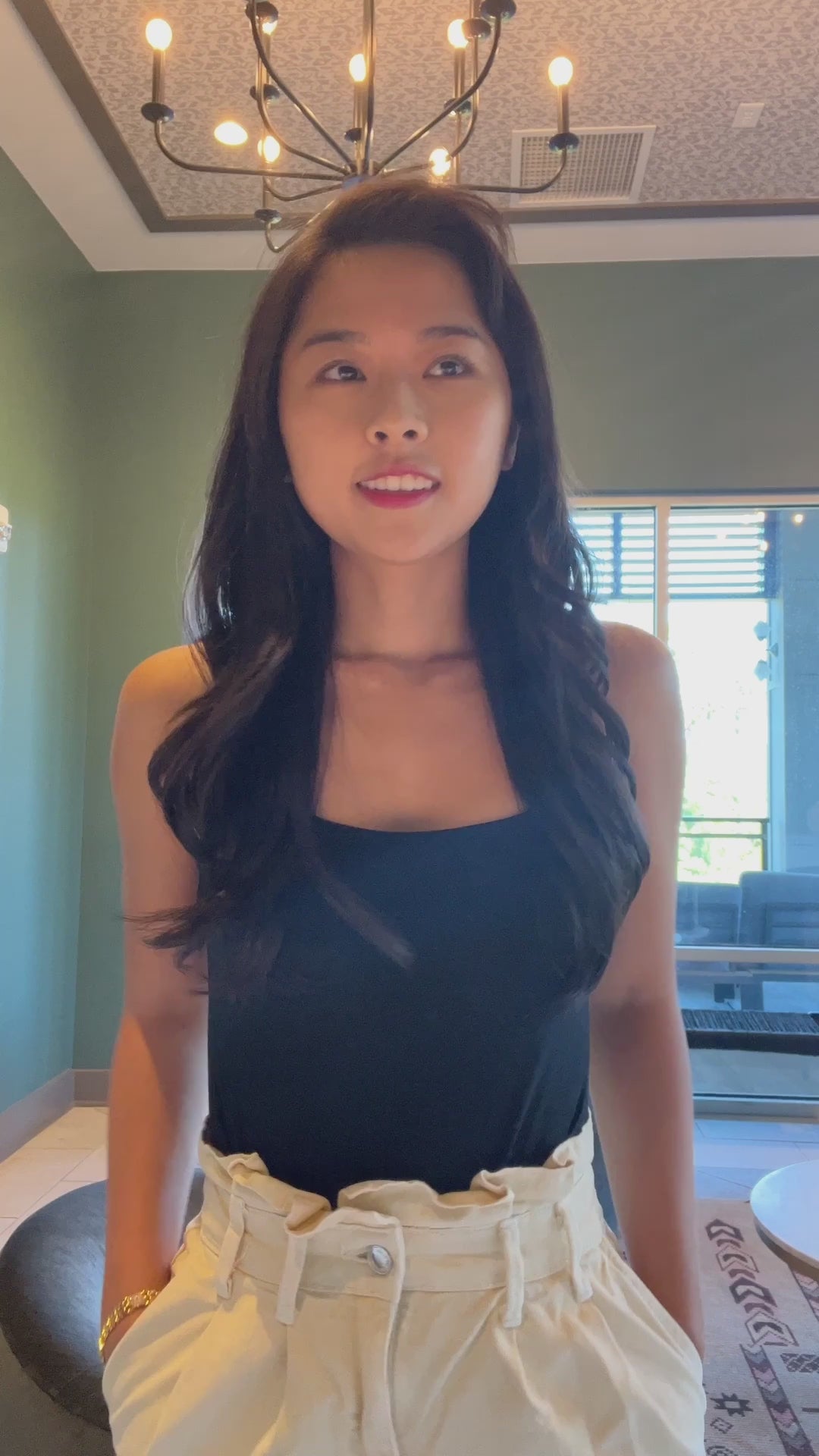 model wearing antique tassel earrings video