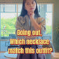 video of model wearing vintage gold coin necklace